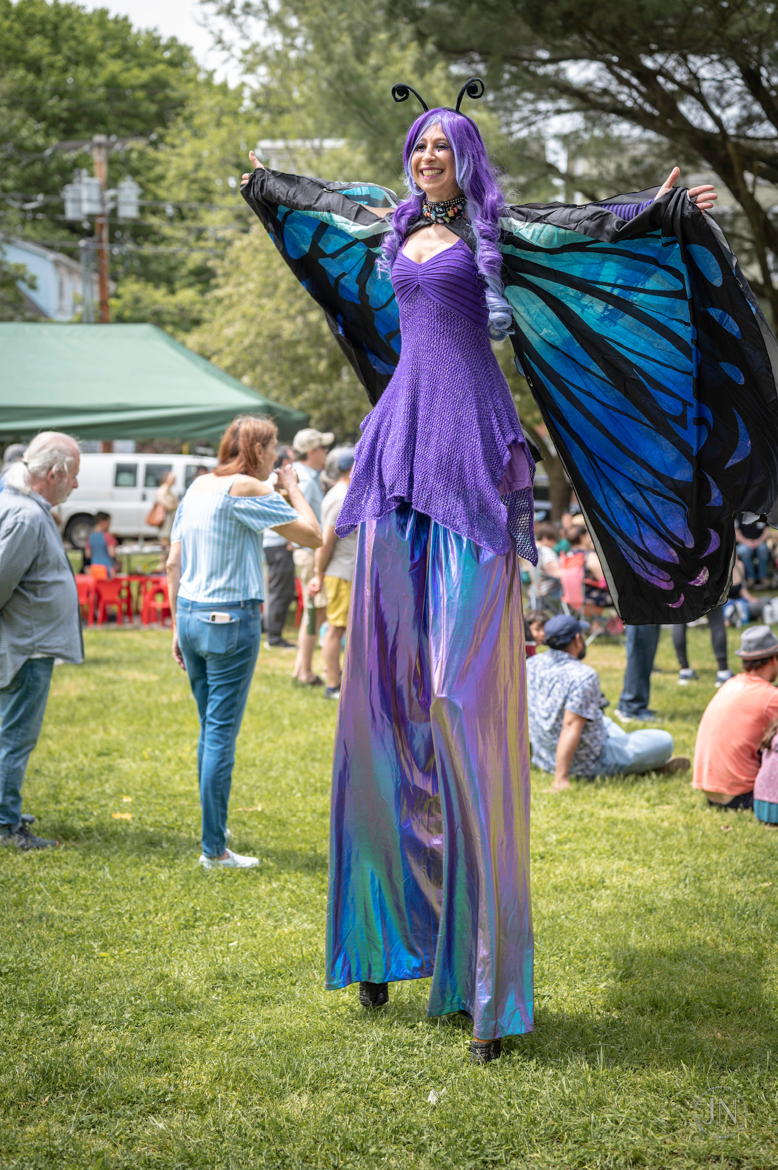 Blue & Purple Butterfly detail