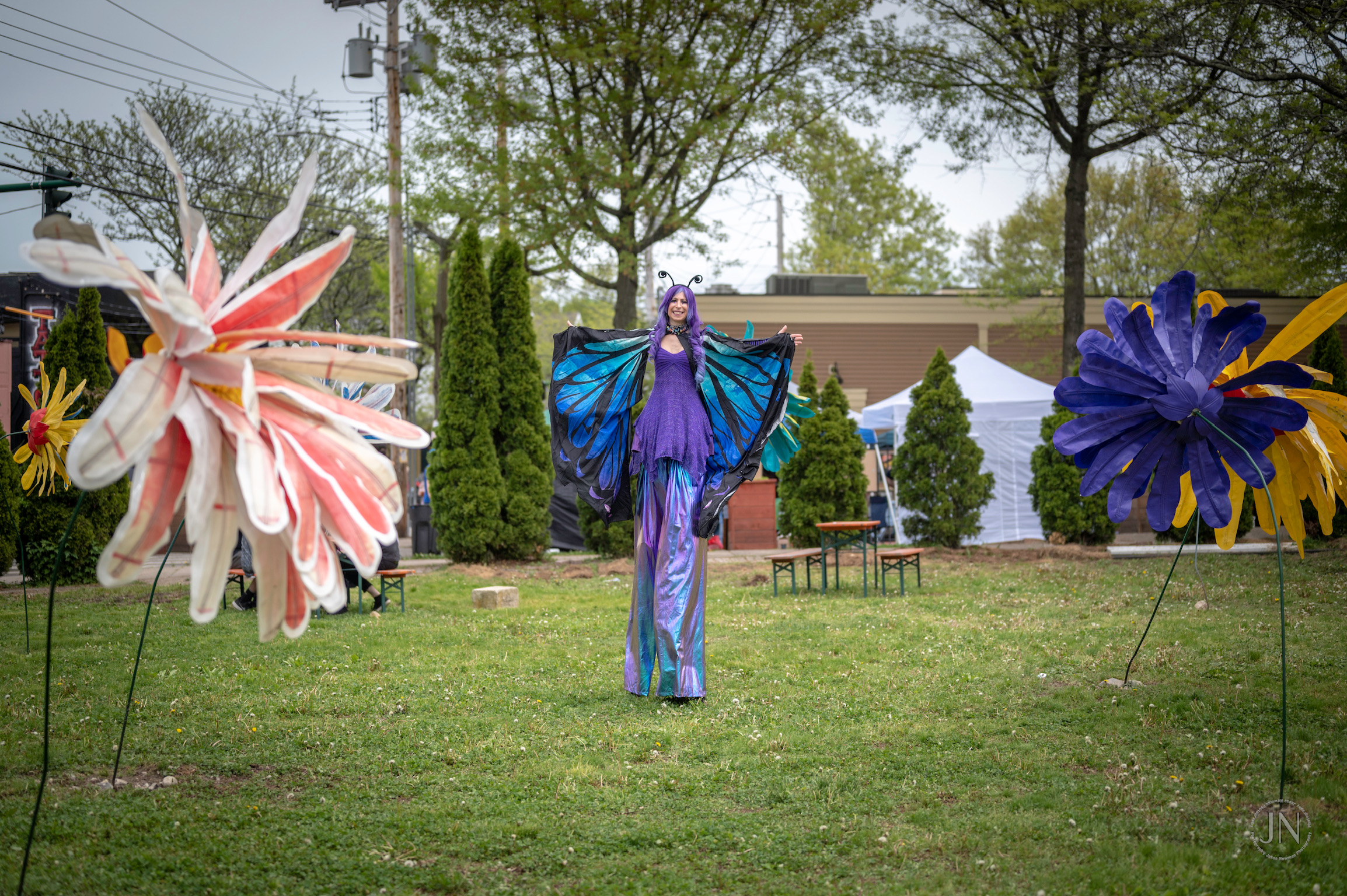 Blue & Purple Butterfly detail