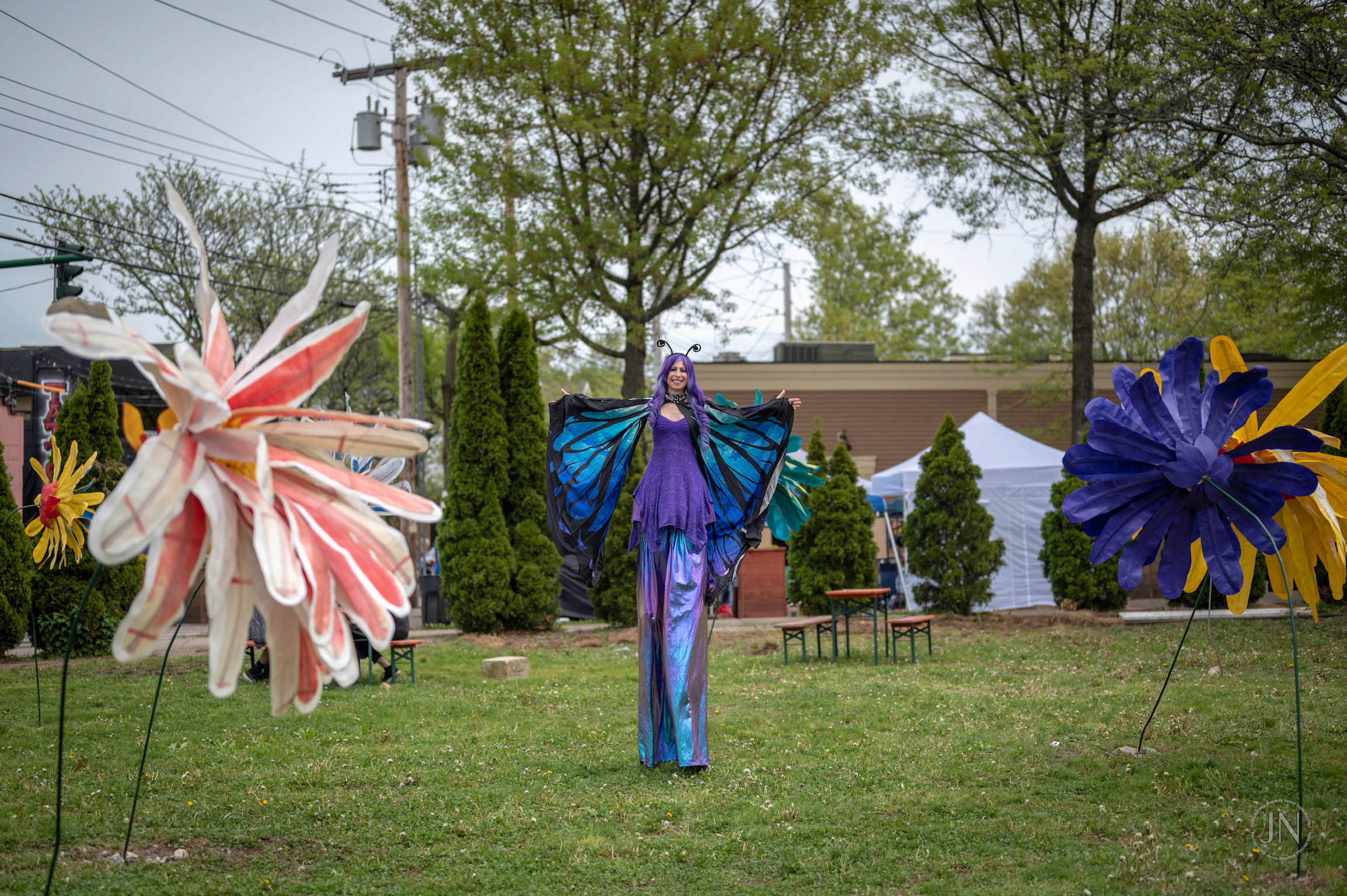 Blue & Purple Butterfly detail